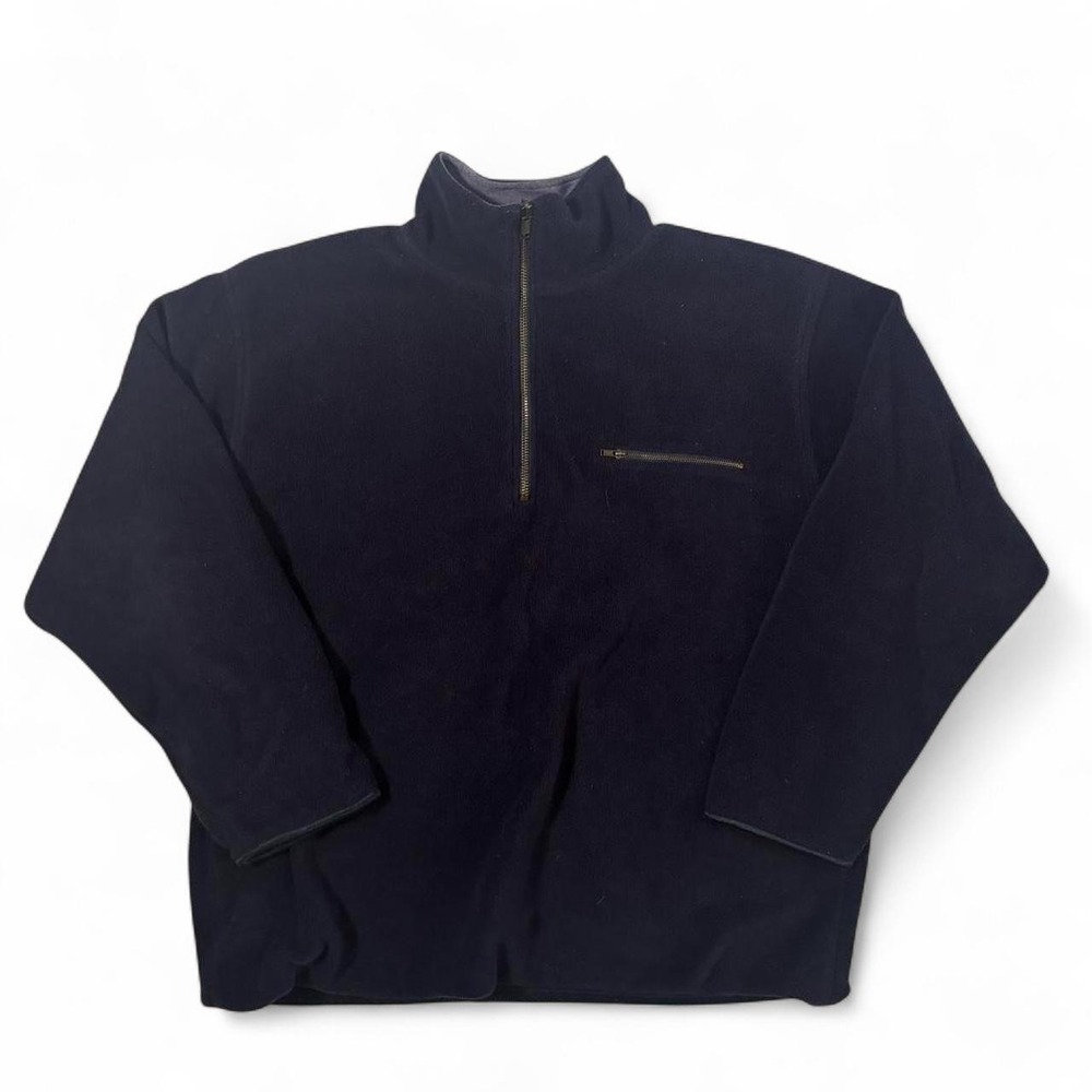 Vintage Navy Quarter‎ Zip Fleece Pullover